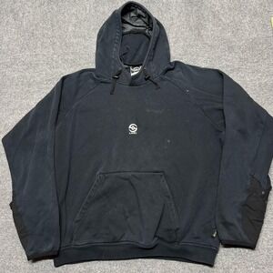 Loki Hoodie Mens Large Blue Fleece Pullover Kangaroo Pocket Sweatshirt Mittens